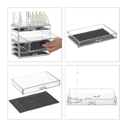Cosmetics storage with 6 drawers