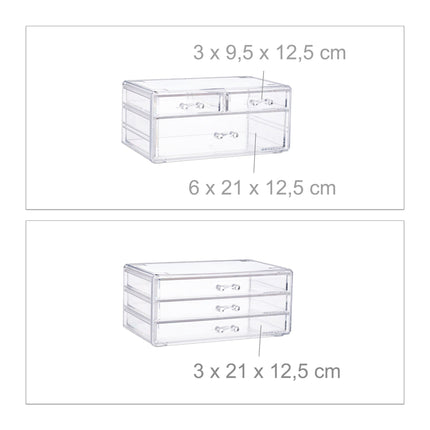 Cosmetics storage with 6 drawers