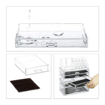 Cosmetics storage with 6 drawers