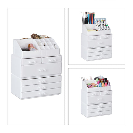 Cosmetics storage with 6 drawers