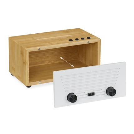 Cosmetic tissue box in radio design