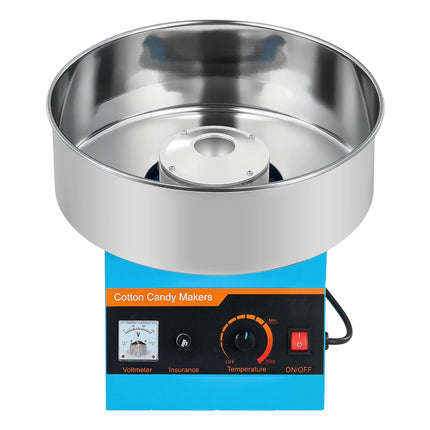 Cotton Candy Machine 1000W, 38cm Stainless Bowl, Blue
