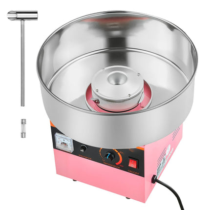 Cotton Candy Machine 1000W, 38 cm Steel Bowl, Pink