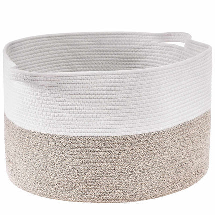 Cotton Rope Storage Basket, 67L, 20x20x13 In, Handles