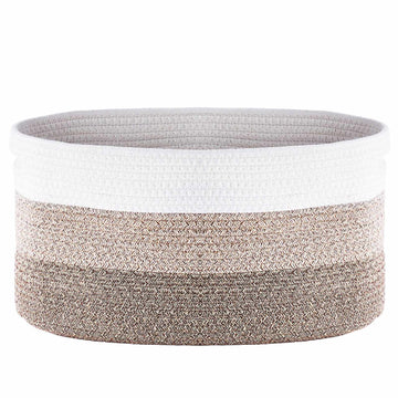 Cotton Rope Storage Baskets, 3-Pack 22L With Handles