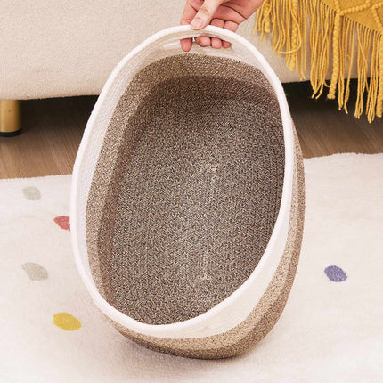 Cotton Rope Storage Baskets, 3-Pack 22L With Handles