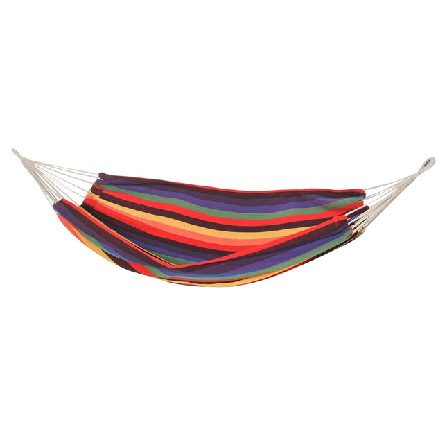 Cotton outdoor hammock with carrying bag, 150 kg, 290x150 cm