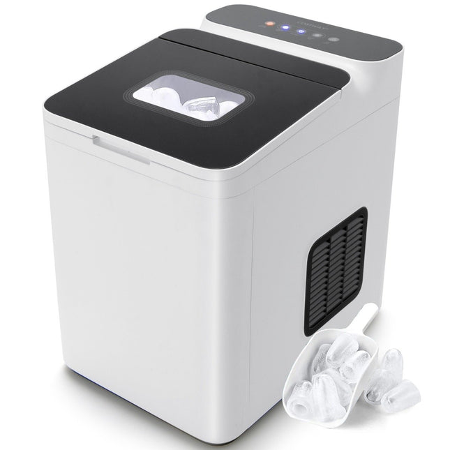 Counter ice maker ice cube machine with thermal insulation 22.5 x 32 x 32.5 cm white