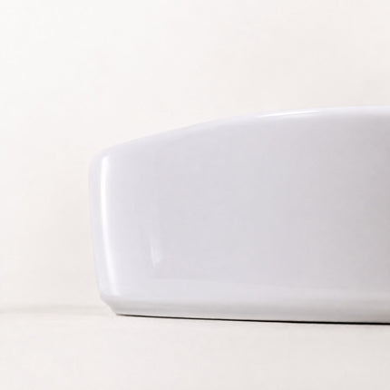 Countertop Ceramic Washbasin, White, 55 x 34 x 14.5 cm