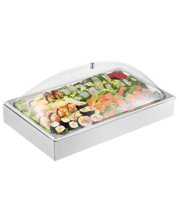 Countertop Condiment Server, 1/1 Pan, Lid, 3 Ice Trays