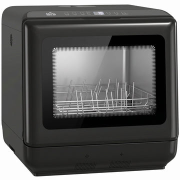 Countertop Dishwasher, 6L Tank, 5 Programs, Black