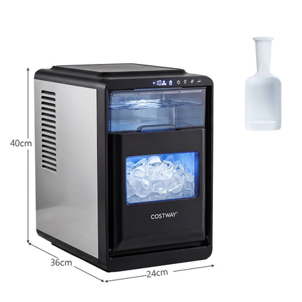 Countertop Ice Maker, 12kg/Day, 11 Thickness Levels, Grey