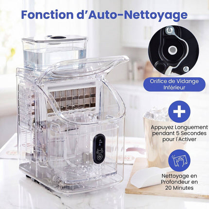 Countertop Ice Maker, 15kg/Day, 16 Cubes in 13 Min, Black