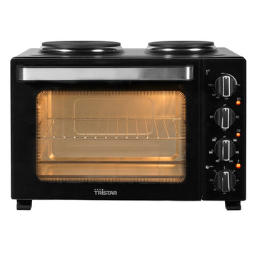 Countertop Mini Oven 35L with Two Hot Plates 1000W and 700W, 3200W, Convection