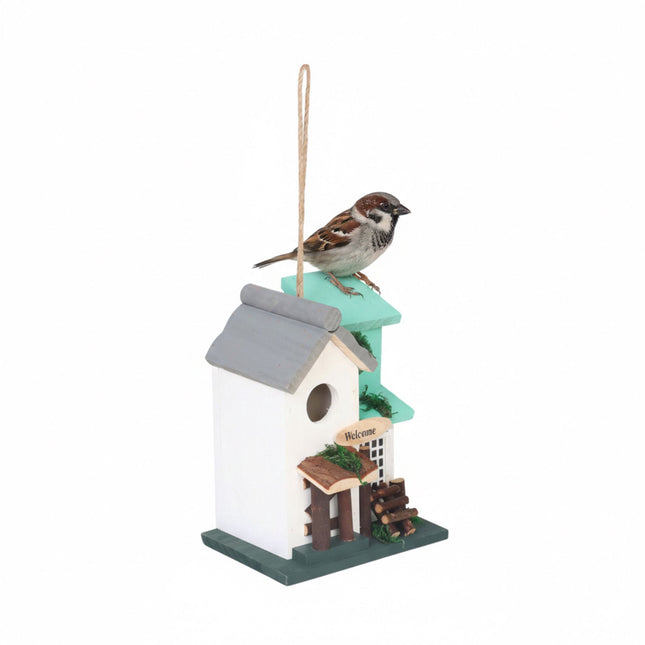 Country-Style Birdhouse, Weatherproof Pine