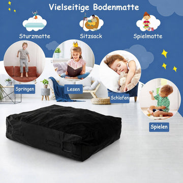 Crash Pad Sensory Mat, 47"x35.5", Foam Blocks, Washable Cover