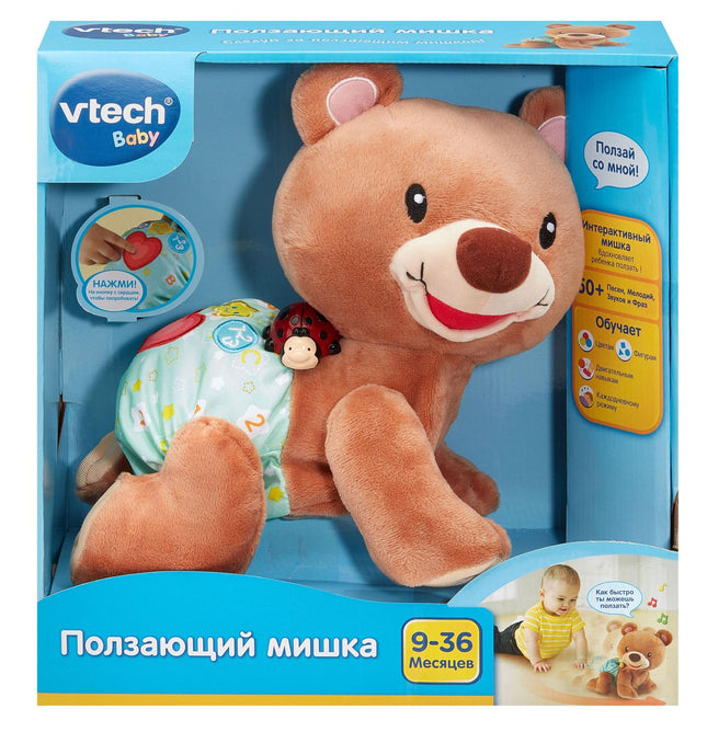 Crawl Along Bear Interactive Toy for Infants and Toddlers