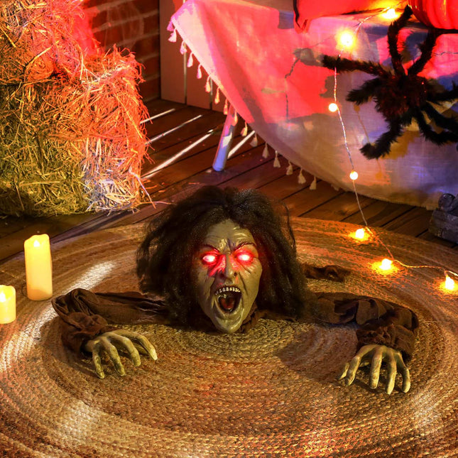 Crawling Zombie Decoration with Lights & Sound