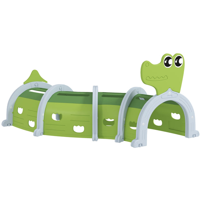 Kids Crawling Tunnel - Crocodile Design, 194 cm, indoor/outdoor use