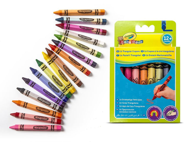 Crayola Minikids Triangular Crayons, 16 Pcs