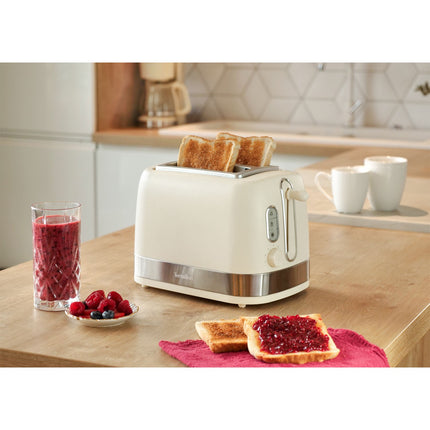 Cream 2-Slice Toaster – 7 Browning Levels, 1050W