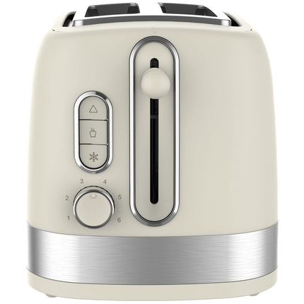 Cream 2-Slice Toaster – 7 Browning Levels, 1050W
