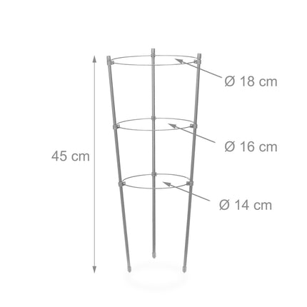 Creeper 45 cm Set of 4 grey