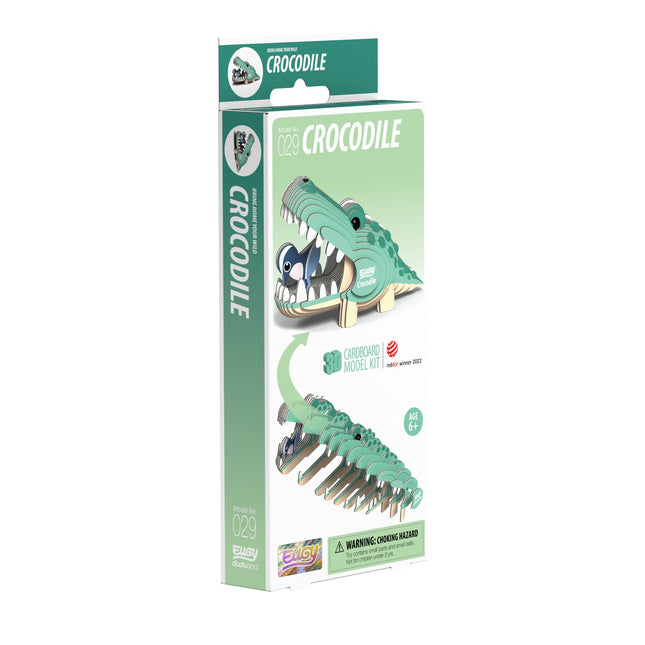 Crocodile 3D Cardboard Model Kit for Creative Building Fun