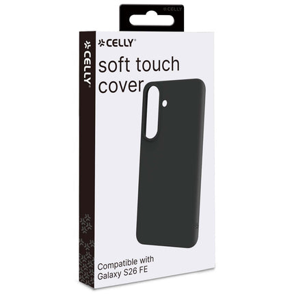 Cromo Soft Rubber Case for Samsung Galaxy S26 FE 5G, Black, Microfibre Lining