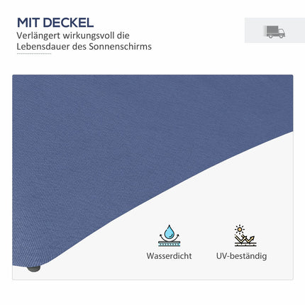 Steel base and lid, dark blue - durable protection