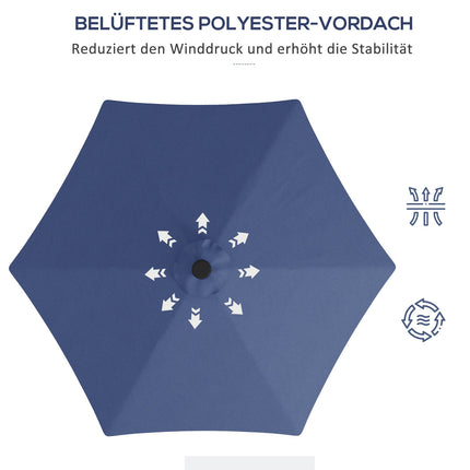 Steel base and lid, dark blue - durable protection