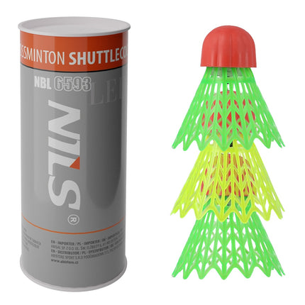 Crossminton Nylon Shuttlecocks with LED, 3 Pack