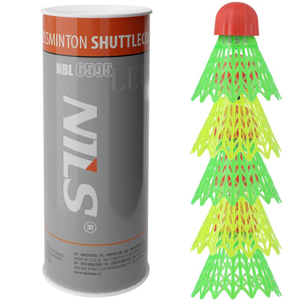 Crossminton Nylon Shuttlecocks with LED, 5 Pack