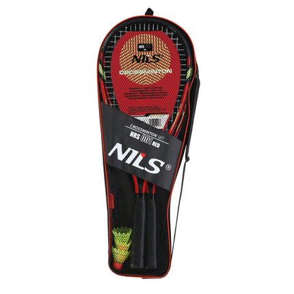 Crossminton Set with 2 Rackets, Shuttlecocks, Red Cover