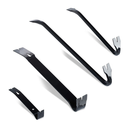 Crowbar and Trim Lever Set – 4 Pieces, Hardened Steel