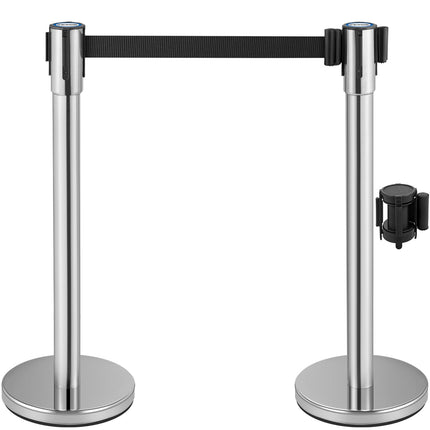 Crowd Control Stanchions Set Of 2, 6.6 Ft Belt