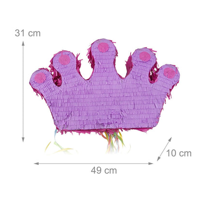 Crown Piñata Set with Stick and Eye Mask