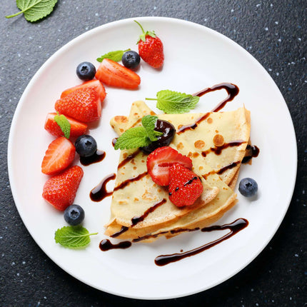 Crêpe pan with accessories