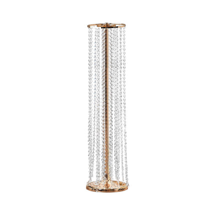 Crystal Wedding Flower Stand Set, 90cm Gold Metal, 2pcs