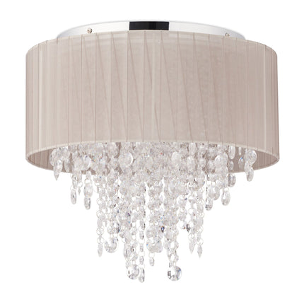 Crystal chandelier with lampshade
