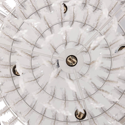 Crystal chandelier with lampshade