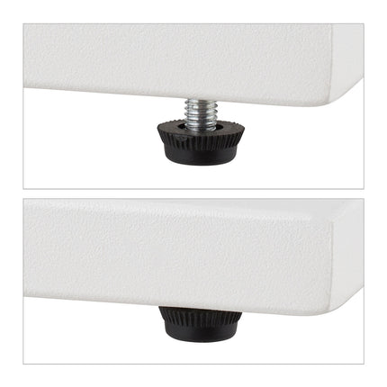 C-shaped side table in white