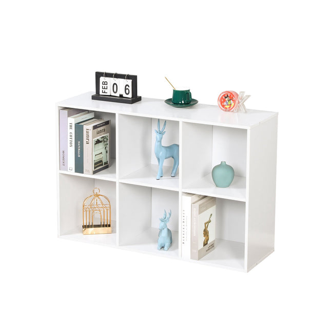 Cube Bookcase – Freestanding Shelf with Open Compartments