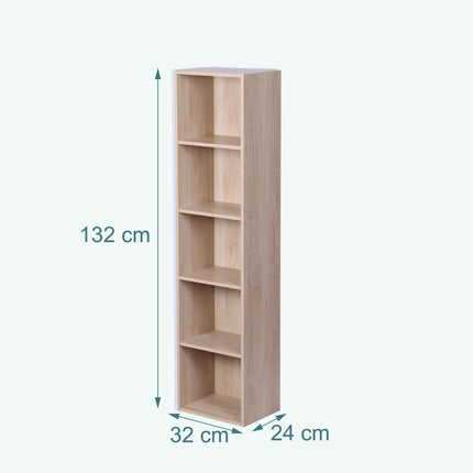 Cube Bookcase, Freestanding Shelf with Storage Compartments