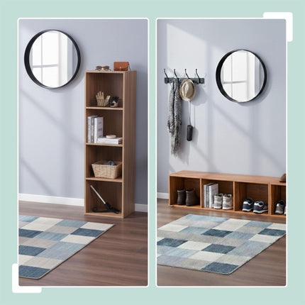 Cube Bookcase, Freestanding Shelf with Storage Compartments