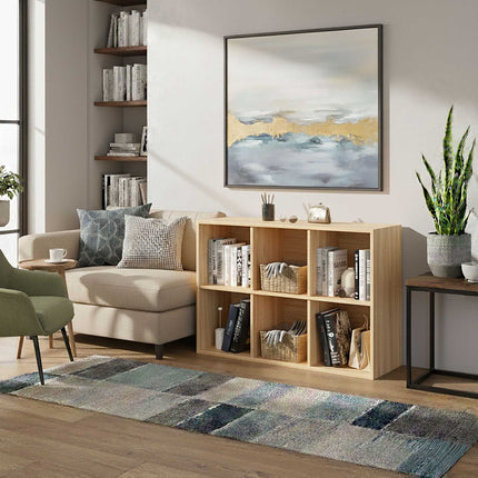 Cube Bookcase with Open Compartments, Freestanding