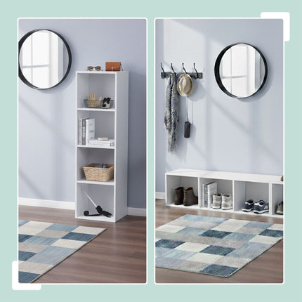 Cube Bookcase with Open Compartments, Freestanding