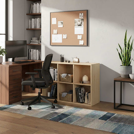 Cube Bookcase with Open Compartments, Freestanding