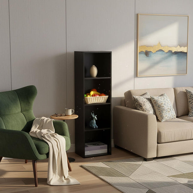 Cube Bookcase with Open Compartments, Freestanding