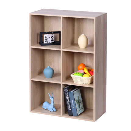 Cube Bookcase with Open Compartments, Freestanding